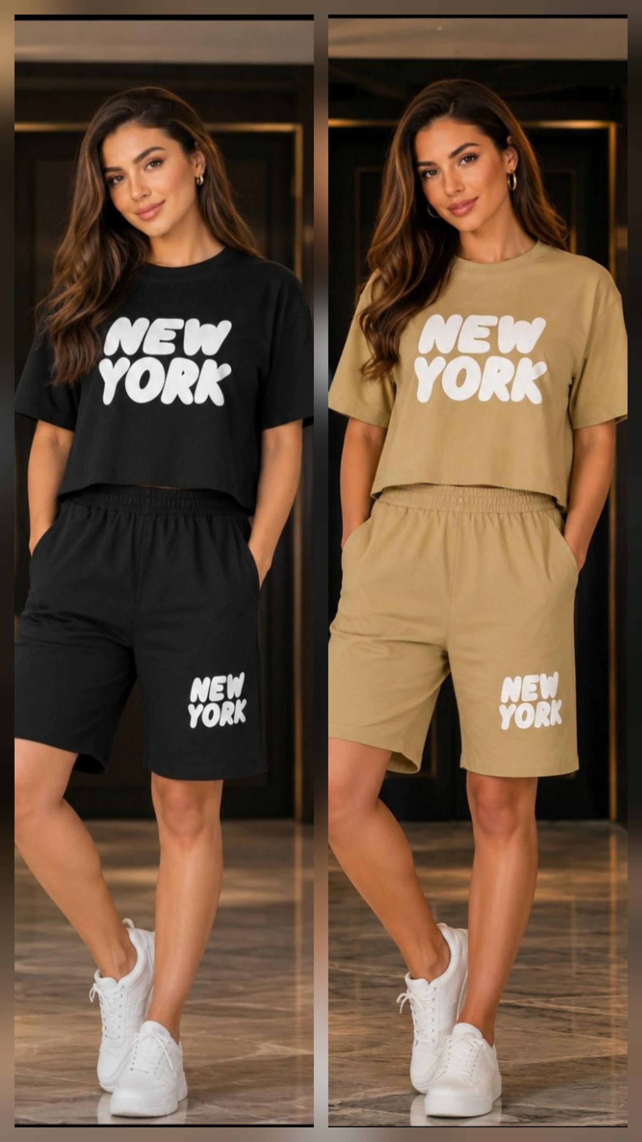 تیشرت شلوار new york فری سایز